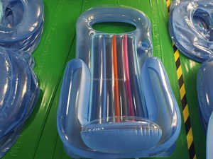 <span class=keywords><strong>Bain</strong></span> <span class=keywords><strong>de</strong></span> <span class=keywords><strong>soleil</strong></span> gonflable pliable transparent, canapé d'eau <span class=keywords><strong>de</strong></span> salon, chaise <span class=keywords><strong>de</strong></span> lit flottant avec porte-boisson, repose-dos - Product Image 3