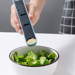 Cuchara medidora ajustable para cocina, cuchara medidora de silicona de plástico para café, sal, <span class=keywords><strong>dos</strong></span> escamas - Product Image 5
