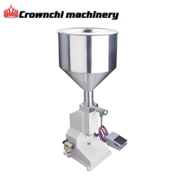 Nouvelle petite machine de remplissage semi-automatique manuelle pour jus, parfum, crème glacée, huile, en acier inoxydable, certifiée CE, garantie 1 an, pour sachets et fûts