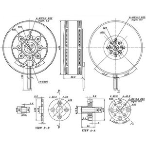 Motor Multirrotor sin Escobillas Sunnysky <span class=keywords><strong>EOLO</strong></span> 7210 DC KV100/120/170/190 de Aleación de Aluminio para Drones Multirrotor - Product Image 6