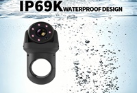 Cámara de Visión Lateral con LED IR, Lente de 2.8mm, Monitoreo Nocturno Infrarrojo de 10M, Impermeable, Resistente a Impactos, Punto Ciego, Cámara para Auto 1080P