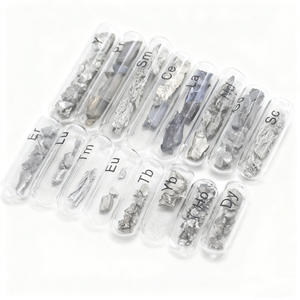 Ensemble d'échantillons d'éléments rares, 16 pièces, scellé sous verre, aide pédagogique scientifique, objet de collection scientifique - Product Image 4