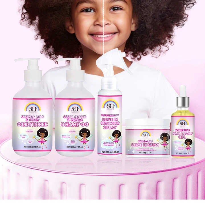 Natural Black Children's Hair Care Set Children's Deep Care Shampoo And