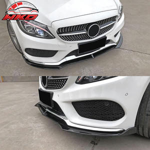 Lèvre de pare-chocs avant pour Benz W205 Classe C 2015-2018 Style DP Spoiler PP - Noir mat Haute qualité Pièces auto Kit carrosserie - Product Image 2