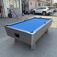 Table de billard commerciale à monnayeur 7FT 8FT avec système à jetons et plateau en MDF pour clubs et salles de jeux – Vente en gros