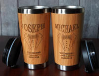 Ensemble de tasses en bambou personnalisées, tasses à café réutilisables avec logo personnalisé pour les cadeaux d'entreprise et les acheteurs de marques éco-responsables