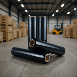 Film plastique pour palettes 45 cm x 1000 m 80 gauge opaque brillant résistant à l'humidité pour usage industriel - Product Image 2