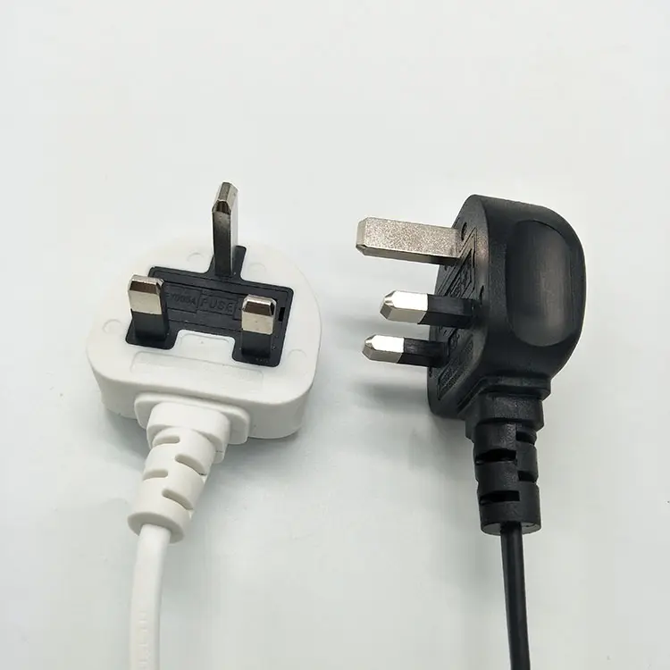 Fabriek Bieden Uk Plug 13A 3 Pin Elektrische Draad Computer Spiraal Ac Power Cord Kabel