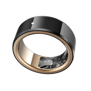 고급 폴란드어 블랙 나토 세라믹 5 ATM 방수 초박형 스마트 링 정보 나머지 지원 종일 착용 - Product Image 4