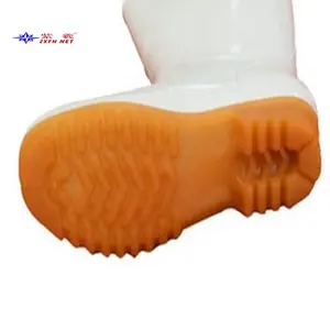Sepatu Bot Anti Selip Uniseks, Sepatu Bot Anti Air Bahan Plastik Pvc, Sepatu Bot Karet Hak Tinggi, Sepatu Bot Hujan Warna Putih
