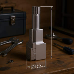 Fervi <b>Socket</b> Wrench With Ribbed Insert 12mm L Length D2 Diameter - Product Image 3