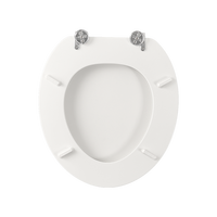Siège de toilette en bois moulé élégant et moderne avec fonction de fermeture en douceur, finition lisse, design hygiénique, matériau durable pour une utilisation en salle de bain