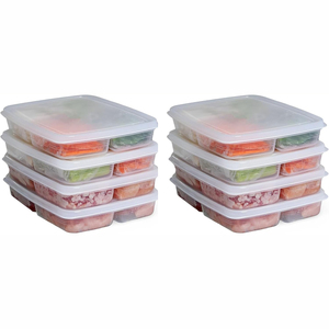 Multi-purpose Plastic Transparent PP Stackable Baby Preservation Food Storage Box with Cover
