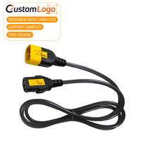 Câble d'extension d'alimentation verrouillable IEC C14 C13 10A 250V 1,0 mm H05VV-F avec conducteur en cuivre pur et gaine PVC/caoutchouc pour serveur de données