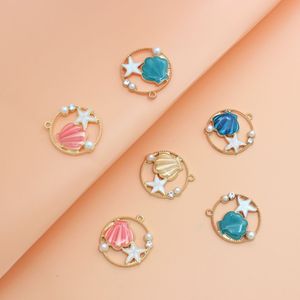 Schelp Zeester Charmes Vis Marine Collectie Armband Hanger Zee Natuurlijke Zuidelijke Charme Sieraden - Product Image 2