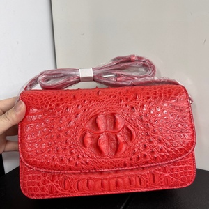 Sac bandoulière en cuir de crocodile avec poignée supérieure, sac de travail, sac de soirée, sac bandoulière pour femme en cuir de crocodile - Product Image 6
