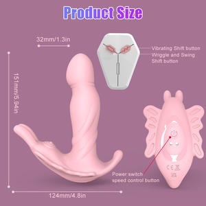 Vibratore indossabile senza fili telecomando femminile masturbatore giocattolo del sesso per le donne con 9 velocità di gattonare pulsando 9 velocità di vibrazione - Product Image 5