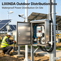 Boîtier de distribution extérieur LIXINDA LXD 0084 IP55 en acier inoxydable 304 avec serrure mécanique, fabrication sur mesure, boîte électrique en tôle