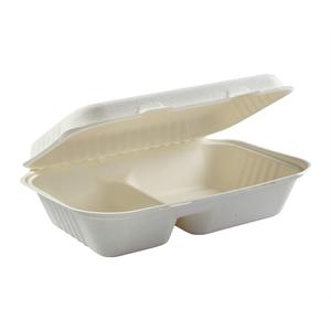 Boîte de sugarcan jetable 100% écologique, 3 compartiments, emballage pour <span class=keywords><strong>gyropode</strong></span> - Product Image 1