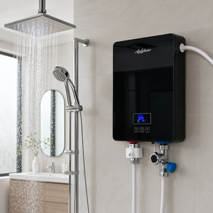 Calentador de Agua Eléctrico Instantáneo con Pantalla Táctil Inteligente, Calentador de Agua Eléctrico sin Tanque de Temperatura Constante, Calentador de Agua Caliente para Ducha - Product Image 1