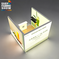 Boîte à lumière SEG en L professionnelle pour présentoir de marque, double face, lumineuse, pour stand d'angle de magasin pop-up
