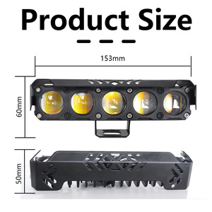 Qideguan Five Eye <b>Spotlight</b> 5 Led Motorcycle Light Waterproof Ip67 For Offroad Vehicle Lighting - Product Image 2