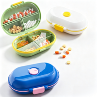 Boîte à pilules portable en plastique, distributeur de pilules hebdomadaire, vente en gros, boîte de rangement détachable à 7 compartiments avec rappel