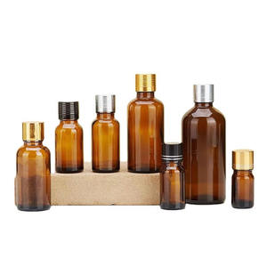 Flacon compte-gouttes en verre plaqué or argent 5ml 10ml 15ml 20ml 30ml 50ml 100ml Flacon d'huile essentielle en verre doré - Product Image 5