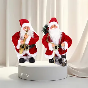 Mới sang trọng phim hoạt hình vải Santa Claus vẫn giáng sinh búp bê hiển thị trang trí Giáng sinh đồ chơi trẻ em