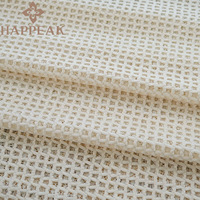 Tissu en dentelle géométrique 3D HAPPEAK, maille ajourée jacquard pour robe femme