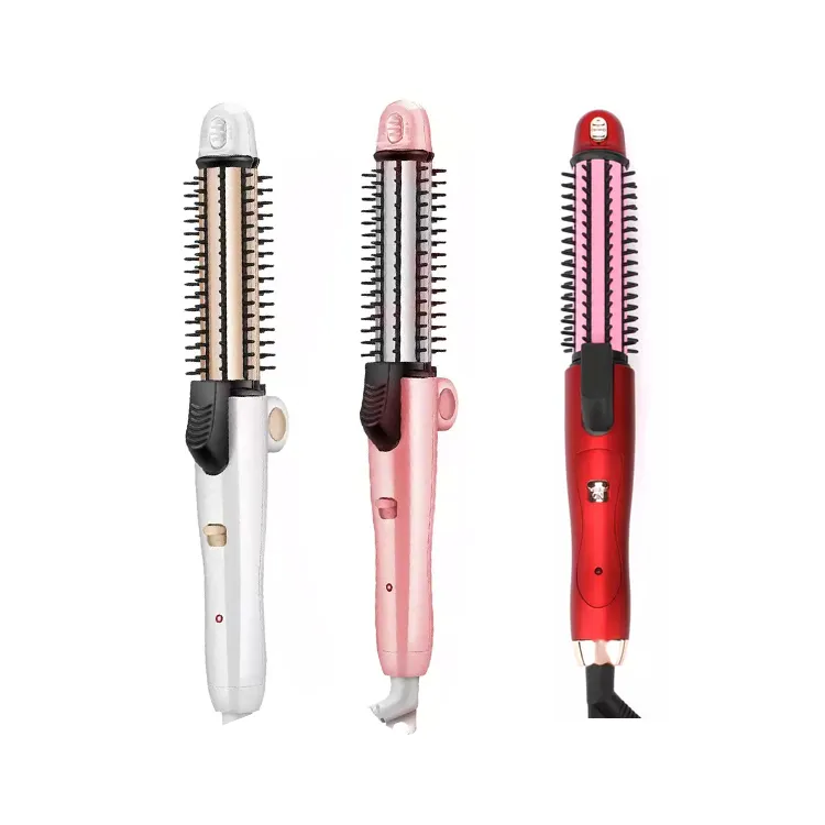 Professional Hair Straightener Brush Set 3 in 1 electric straight hair brush waver curling iron hair curling