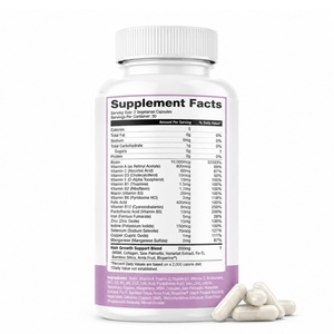 Cápsulas para el Crecimiento del Cabello para Adultos, Gran Venta, Ricas en Biotina, Múltiples Vitaminas, Colágeno, Minerales, Ácido Fólico, Orgánicas, Veganas, Sin Gluten - Product Image 4