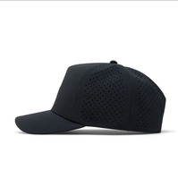 Gorra de Béisbol Personalizada al por Mayor de 5 Paneles con Logotipo de Goma PVC, Impermeable, con Orificios Cortados con Láser, para Pesca al Aire Libre, Verano, Juvenil