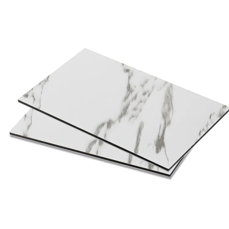 PE/PVDF покрытие 2 мм 3 мм 4 мм 5 мм 6 мм белый черный камень отделка acp лист мраморный узор дизайн алюминиевая композитная панель для стены