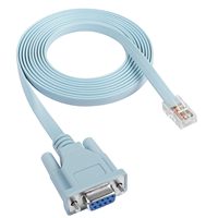 Cable Serial RS232 ALK-LINK de 1.8m, Azul, RJ45 a DB9 Hembra, Blindado y Trenzado, para Switches y Equipos de Firewall, 12 Meses de Garantía