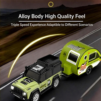 Voiture RC miniature en alliage 1:64 personnalisée, modèle de bureau, rechargeable par USB, vitesse variable, 4 canaux, écologique, télécommande intérieure-extérieure