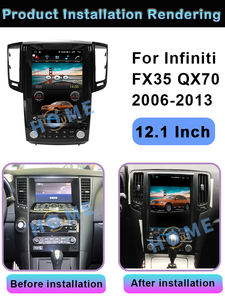12.1 pollici Android 12 8Core 8G + 128G Tesla stile verticale GPS lettore multimediale di navigazione per <span class=keywords><strong>Infiniti</strong></span> FX35 <span class=keywords><strong>QX70</strong></span> 2011-2015 - Product Image 6