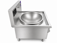 Cuisinière à induction commerciale en acier inoxydable 25 kW 380 V pour restaurants, cuisinière électrique pour les repas en gros volume