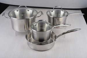 Hộ gia đình Thép không gỉ <span class=keywords><strong>Cookware</strong></span> <span class=keywords><strong>Set</strong></span> Chất lượng cao Chảo soong chậu Bộ - Product Image 2