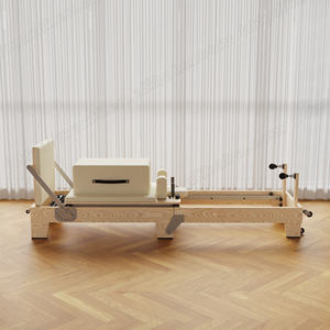 Equipo de Gimnasio para el Hogar Máquina Plegable de Estudio Comercial <span class=keywords><strong>Reformer</strong></span> de <span class=keywords><strong>Pilates</strong></span> Plegable de Madera de Roble para Yoga - Product Image 2