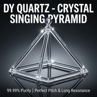 Pyramide de méditation triangulaire en cristal, guérison sonore, pyramide chantante en quartz, Kristali Piramit