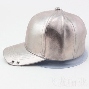 Casquettes de sport en coton et <span class=keywords><strong>cuir</strong></span> imperméables à 6 panneaux de l'usine OEM, casquettes de baseball pour enfants, surface brillante - Product Image 4