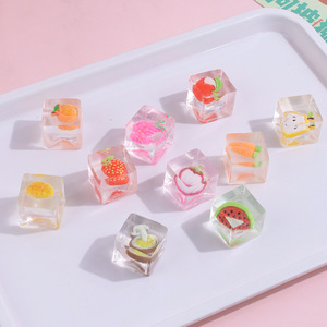Juguetes Antiestrés de TPR Suaves y Coloridos, Cubos de Hielo de Frutas Transparentes para Niños y Niñas, Juguete Sensorial Promocional - Product Image 6