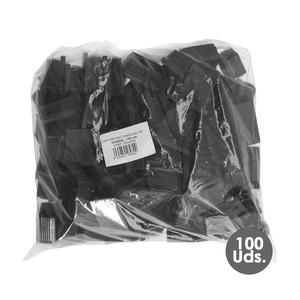 Tappo Terminale Rettangolare in Plastica per Interni Nero. 60x40 mm. Confezione da 100 Unità. - Product Image 3
