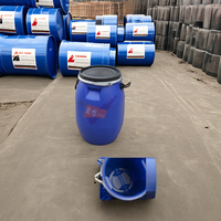 Fût en plastique bleu de 200 litres, HDPE, à ouverture supérieure, qualité alimentaire, recyclable, pour l'emballage de l'eau, des aliments, de l'huile, capacité de 55 gallons
