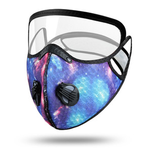 <span class=keywords><strong>Masque</strong></span> de ski demi-visage en polyester pour cyclisme et entraînement, avec filtre à charbon actif, en tissu maillé, coupe-vent et respirant pour activités de plein air - Product Image 5