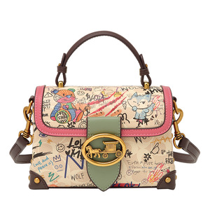 Sacs à Main pour Femmes en Cuir PVC Sacoche d'Épaule Imprimé Graffiti Bon Marché <span class=keywords><strong>Sac</strong></span> Bandoulière de Voyage de <span class=keywords><strong>Luxe</strong></span> Sacoche de Créateur Blanche <span class=keywords><strong>Sac</strong></span> d'Épaule Décontracté - Product Image 1