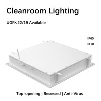 Standar Pencahayaan Ruang Bersih ISO Kelas 1 hingga 9 Tahan Air IP65 1X4FT 2X2FT UGR22 50.000 Jam untuk Laboratorium Farmasi