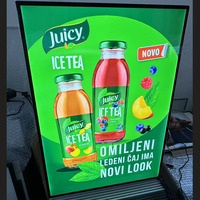 Panneau de menu LED étanche sur pied pour restaurant, signalétique rétroéclairée ultra-mince, affichage multicouche de la liste des prix des aliments pour la restauration rapide