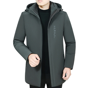 Parka da Uomo Lunghi Invernali Impermeabili e Antivento, Piumini Imbottiti Spessi in Cotone Trapuntato con Cappuccio Removibile - Product Image 3